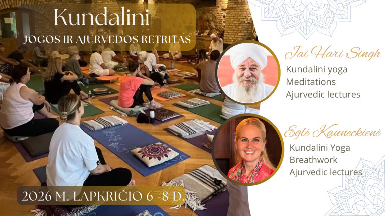 SHANTI Kundalini jogos, ajurvedos retritas/SHANTI Kundalini Yoga and Ayurveda Retreat 2026.11.06-08 
